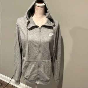 Nike Gray Long Sleeve Fitted Hoodie